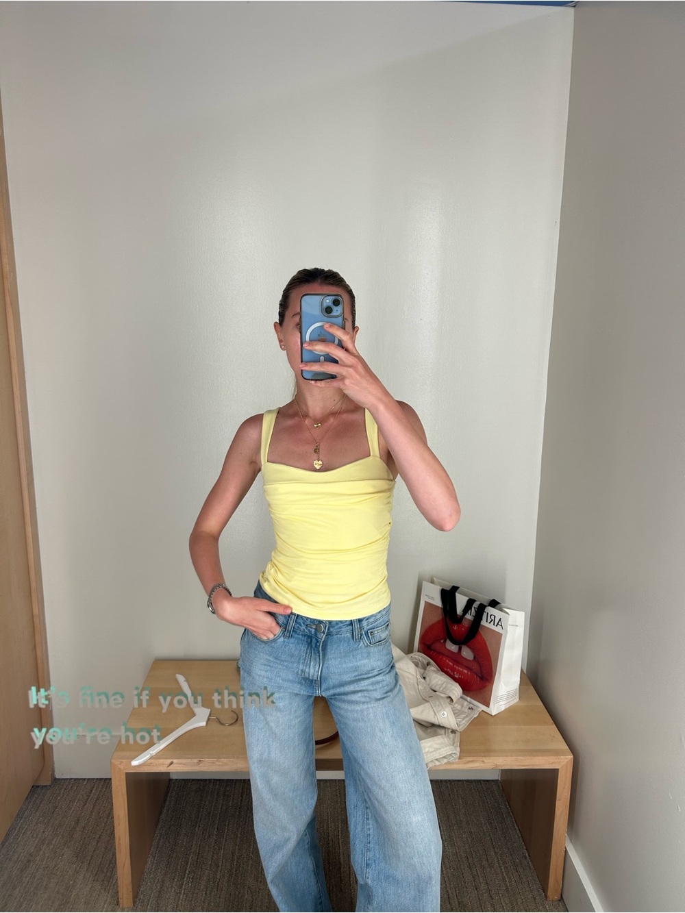 Reformation yellow top